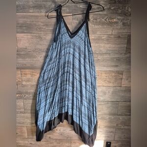 Bohemian Blue and Black Maxi Dress